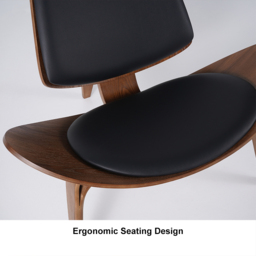 Leather Walnut Tripod Accent Chair - thumbnail 8