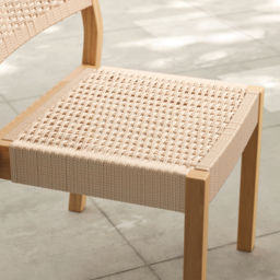 5 PCS Teak Patio Outdoor Dining Table Set with 4 Chairs Exterior Furniture for 4 Person - thumbnail 9