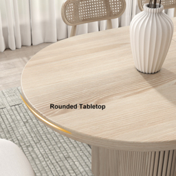 Fluve 160 cm - 200 cm Oval Extendable Whitewash Dining Table Butterfly Leaf 6-10 Seater - thumbnail 9