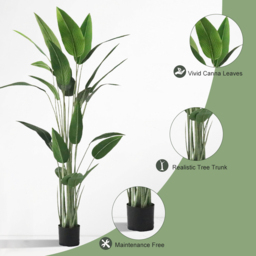 1800mm Artificial Canna Tree 1 Piece Faux Plastic Indoor & Outdoor Plant - thumbnail 4