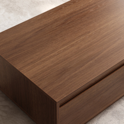1194 mm Walnut Coffee Table Rectangular Block Living Room Table with Storage Walnut Rectangle Extendable TV Stand with 3 Drawers Up to 3048 mm - thumbnail 6