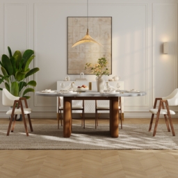 Japandi 160 - 200 cm Oval Extendable Natural Dining Table Butterfly Leaf, Seats 4-6 - thumbnail 4
