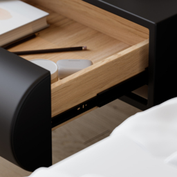 Humply Floating Smart Nightstand 1 Drawer Bedside Table in White Set of 2 - thumbnail 6