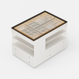 Modern Dresser Width of 120 cm with Jewellery Storage Walk-in Wardrobe Island with LED Light - thumbnail 7