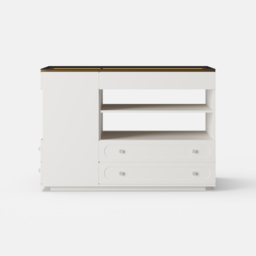 Modern Dresser Width of 120 cm with Jewellery Storage Walk-in Wardrobe Island with LED Light - thumbnail 9