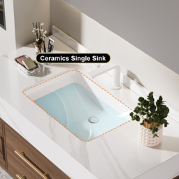 100 cm Walnut Floating Bathroom Vanity Set Stone Top Wall Mounted Bathroom Cabinet - thumbnail 8