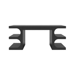 Modern Black Writing Desk Office Desk with 1 Drawer & 4 Open Shelves Office Furniture (1630mm) - thumbnail 5