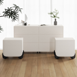 Boucle Curva 1600 mm White 6 Drawer Smart Dresser Chest - thumbnail 5