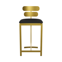 Modern PU Leather Black Counter Stools with Back Breakfast Kitchen Counter Stool - thumbnail 8