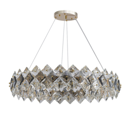 Crystack Modern 8-Light Tiered Crystal Chandelier with Adjustable Cables - thumbnail 5