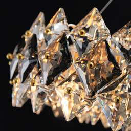 Crystack Modern 8-Light Tiered Crystal Chandelier with Adjustable Cables - thumbnail 3