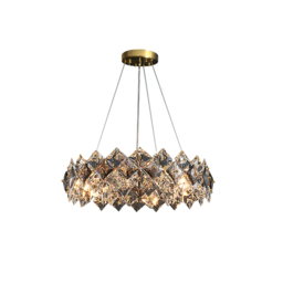 Crystack Modern 8-Light Tiered Crystal Chandelier with Adjustable Cables - thumbnail 4
