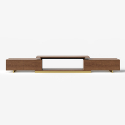 Mordel Modern Rectangle Glossy Walnut Extendable TV Stand Storage for 160 - 240 cm TV - thumbnail 9