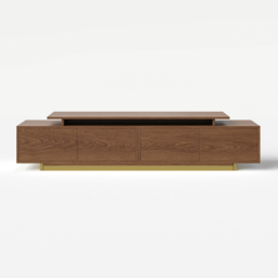 Mordel Modern Rectangle Glossy Walnut Extendable TV Stand Storage for 160 - 240 cm TV - thumbnail 8