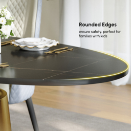 Dining Set 1600mm Oval Sintered Stone Dining Table with 4 Chairs - thumbnail 7