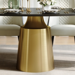 Dining Set 1600mm Oval Sintered Stone Dining Table with 4 Chairs - thumbnail 5