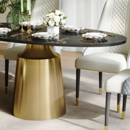 Dining Set 1600mm Oval Sintered Stone Dining Table with 4 Chairs - thumbnail 6