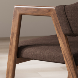 Set of 8 Linen Dining Chair Upholstered Curved Back Modern Brown Dining Room Chairs - thumbnail 7