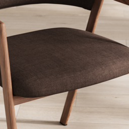 Set of 8 Linen Dining Chair Upholstered Curved Back Modern Brown Dining Room Chairs - thumbnail 8
