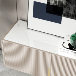 Grovyn 150 cm Sintered Stone Top Fluted TV Stand with Spacious Cabinets - thumbnail 6
