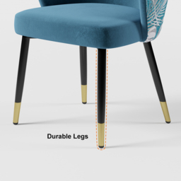 Modern Velvet Dining Chairs Upholstered Blue Dining Room Chairs with Arm - thumbnail 8