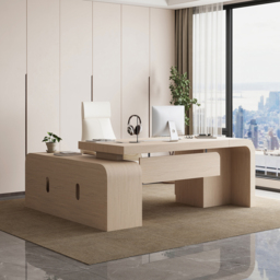 Chicent Whitewash L-shaped Modern Executive Desk with Ample Storage Right Hand (180 cm) - thumbnail 1