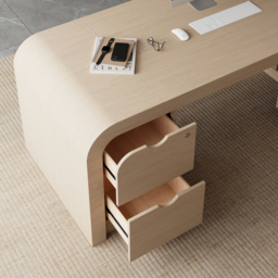 Chicent Whitewash L-shaped Modern Executive Desk with Ample Storage Right Hand (180 cm) - thumbnail 8