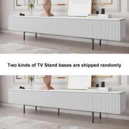 Modern 1800mm TV Stand with Drawers Line Media Console with Black Metal Legs - thumbnail 5