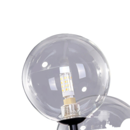 Minimalist 5-Light Glass Globe Shade Sputnik Kitchen Island Light Globe Light in Black - thumbnail 9