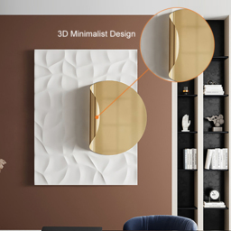 Rectangle Modern Metal in Gold Wall Decor Background Geometric 3D Wall Art - thumbnail 7