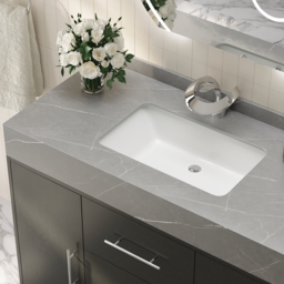 1000mm Freestanding Black Bathroom Vanity, Sintered Stone Countertop & Silver Handles - thumbnail 9