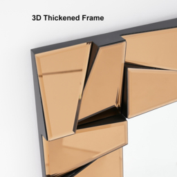 800mm x 1600mm Oversized Glam Rectangle Full Length Floor Mirror with Amber Glass Frame - thumbnail 5