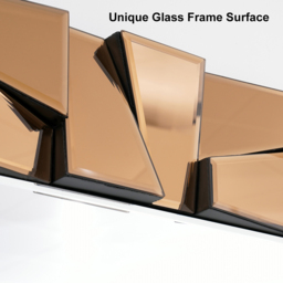 800mm x 1600mm Oversized Glam Rectangle Full Length Floor Mirror with Amber Glass Frame - thumbnail 6