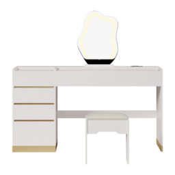 Modern Dressing Table with Chair with Lighted Vanity Mirror & Charging Station & Jewellery Storage Dressing Table - thumbnail 6