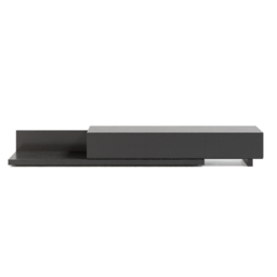 Rectangle Wood Extendable TV Stand Black Floor Media Console with 3 Drawers - thumbnail 9