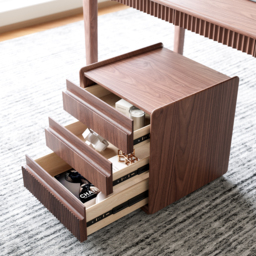 "Solid Wood Home Office Desk with 6 Drawers Walnut Executive Writing Desk (62.9"" )" - thumbnail 6