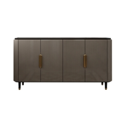 Modern Sideboard Buffet Black Kitchen Cabinet with 4 Doors in Gold - thumbnail 5