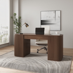 Height Adjustable Standing Desk Executive Office Desk with 2 Doors & Ample Storage Office Furniture (150 cm) - thumbnail 4