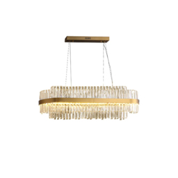 Fixedo Modern Crystal LED Kitchen Island Light in Brass with Adjustable Cables - thumbnail 2