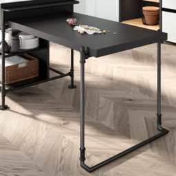 "60"" Kitchen Islands Extendable Faux Marble Top Industrial with 3-Drawer" - thumbnail 7