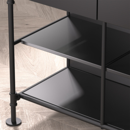 "60"" Kitchen Islands Extendable Faux Marble Top Industrial with 3-Drawer" - thumbnail 8