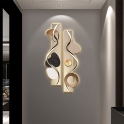 1000mm Modern Abstract Geometric Multi-colour Acrylic Wall Art with LED Backlighting - thumbnail 3