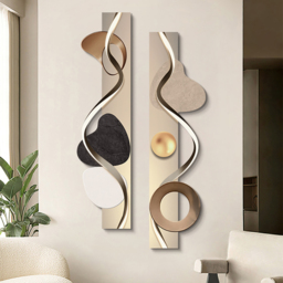 1000mm Modern Abstract Geometric Multi-colour Acrylic Wall Art with LED Backlighting - thumbnail 4