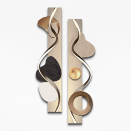 1000mm Modern Abstract Geometric Multi-colour Acrylic Wall Art with LED Backlighting - thumbnail 7