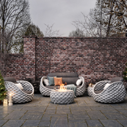 Smokeless Propane Outdoor Fire Pit Table Cocaro Weave Round Propane Outdoor Fire Pit & Outdoor Sofa Set (3500 mm H) - thumbnail 2