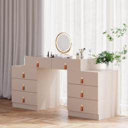 Extendable Retractable Dressing Table with Jewellery Storage Champagne Dressing Table Closet Island - thumbnail 6