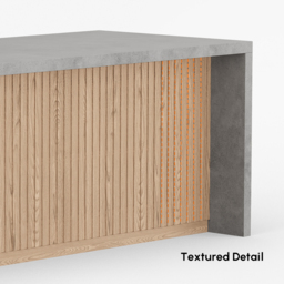183 cm Japandi Style Wood Kitchen Island - thumbnail 7