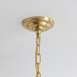 Enseo Coastal 8-Light Capiz Shell 2-Tiered Faceted Chandelier Pendant Light Gold White - thumbnail 9