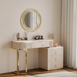 Modern Luxury Large Round Gold Bathroom Mirror 60cm x 60cm - thumbnail 6