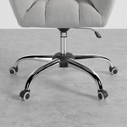 Modern Office Chair Upholstered Cotton&Linen Swivel Task Chair Height Adjustable - thumbnail 8